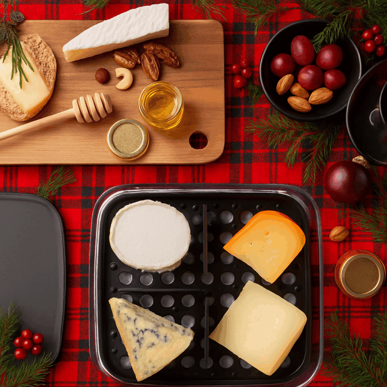 Speciality Cheese Box in Christmas Setting