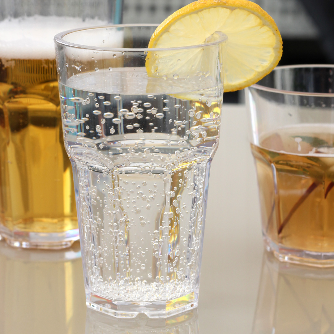 Soda in American Style Reusable Plastic Glass
