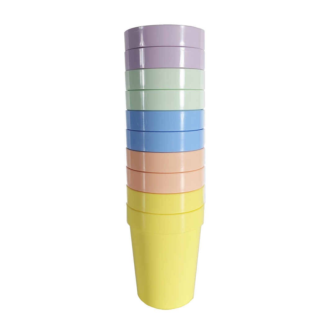Children's Pastel Plastic Tumblers | 10 Pack - Image 2