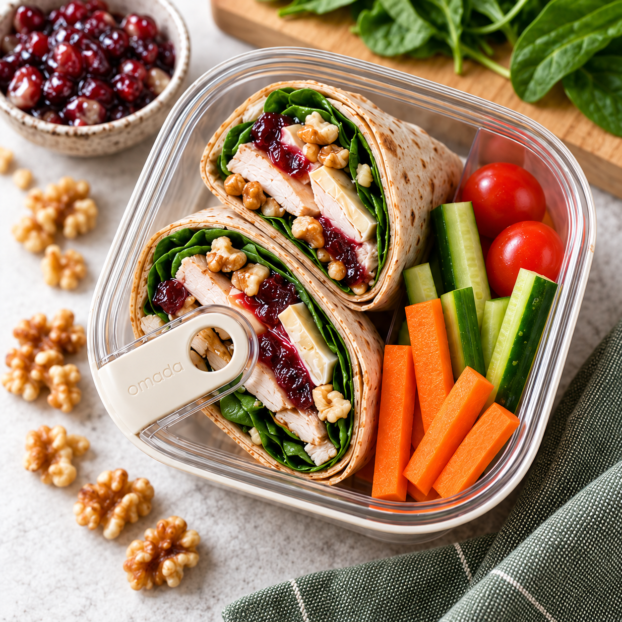 Brie Cranberyy Chicken Wrap